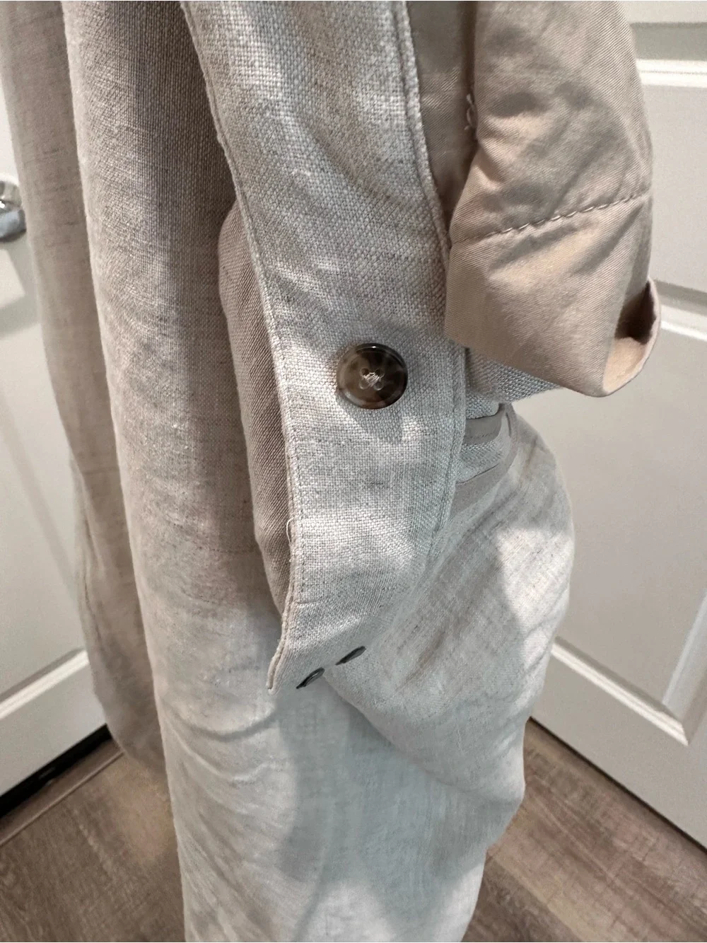 Banana Republic Women’s Beige Linen-Blend Chinos